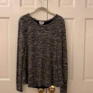 Old Navy Gray Sweater with Split Black Back